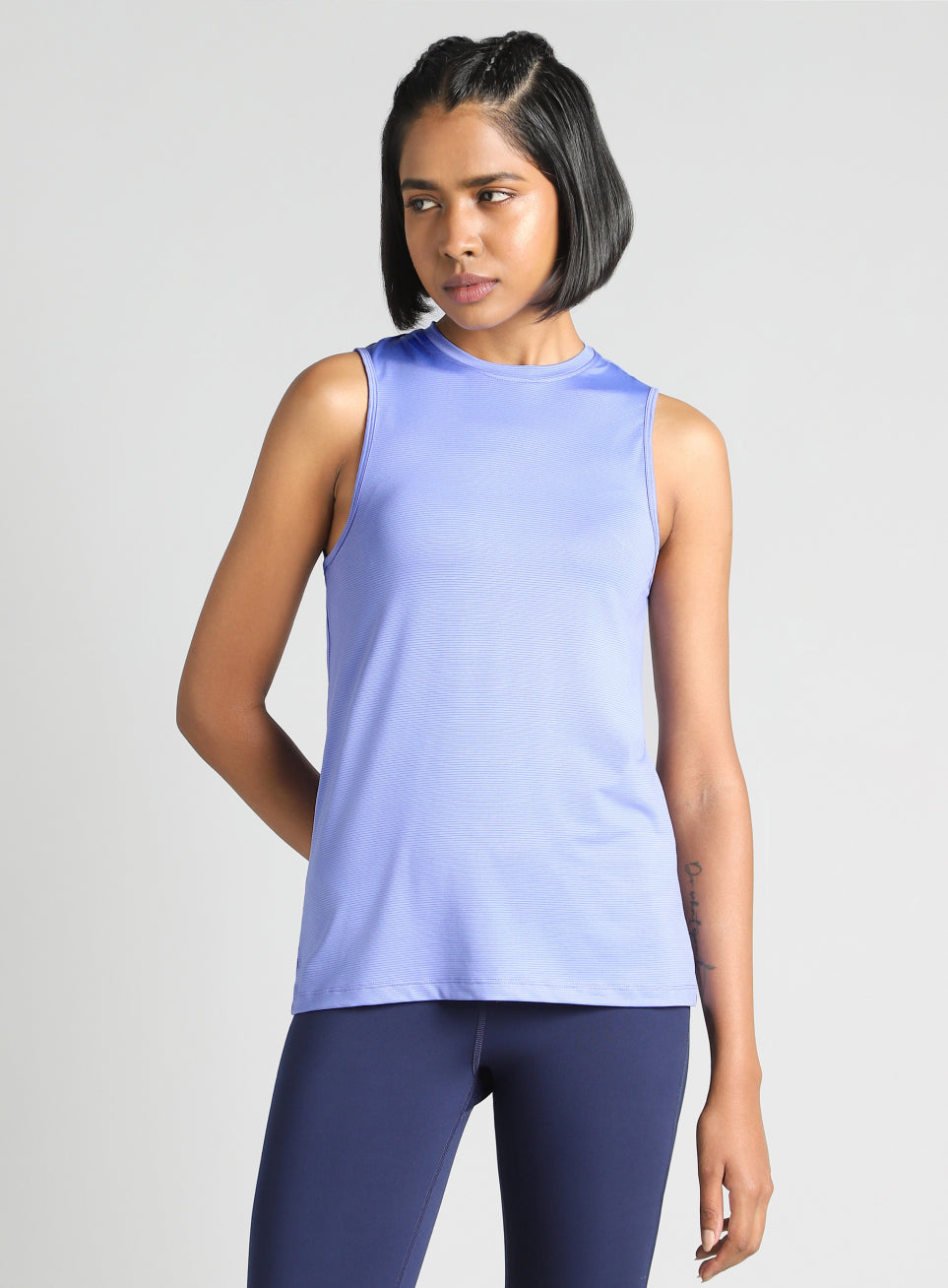 Women's Blue Swift Back Vent Training Tank Top