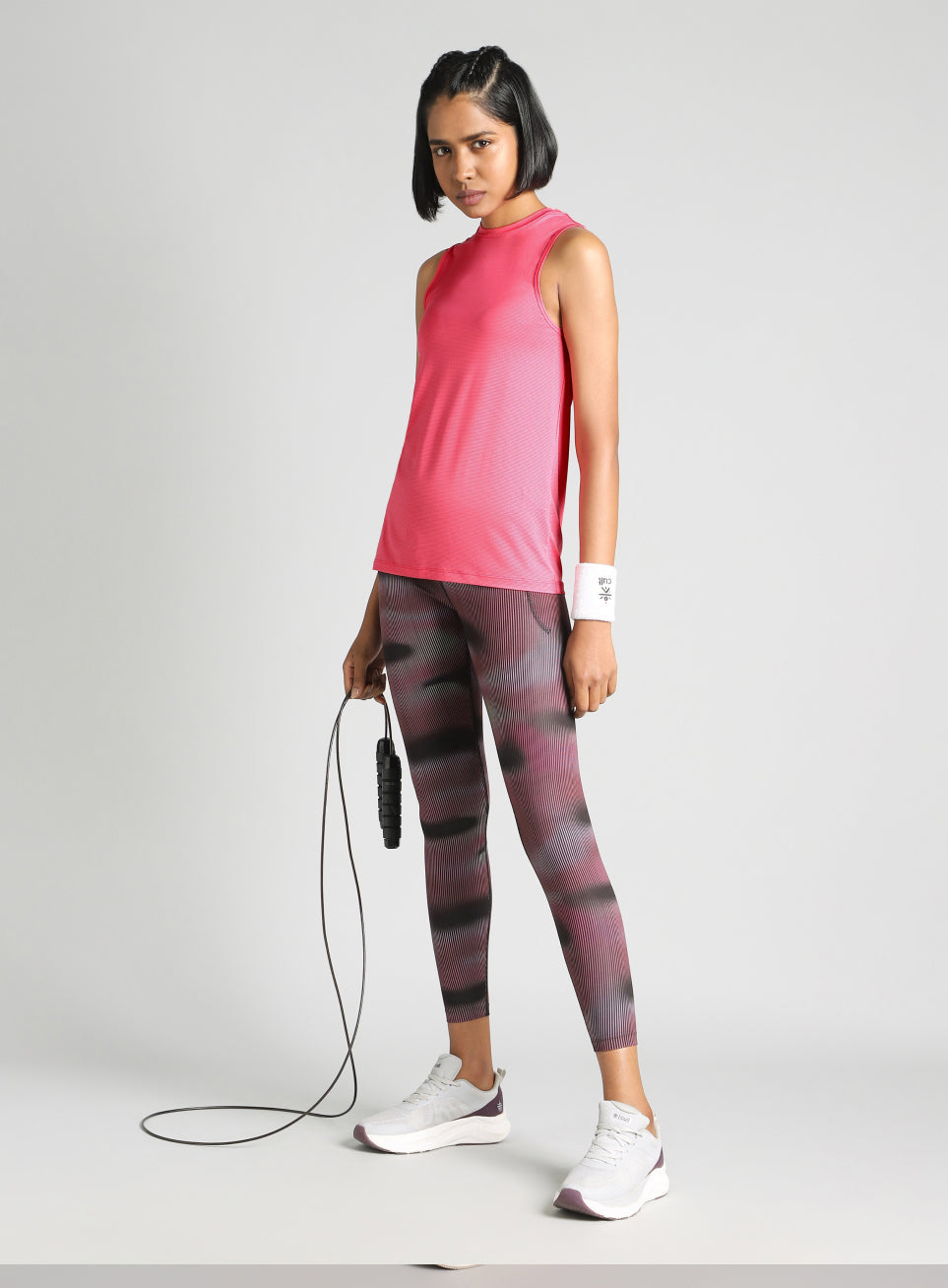 Women's Pink Swift Back Vent Training Tank Top
