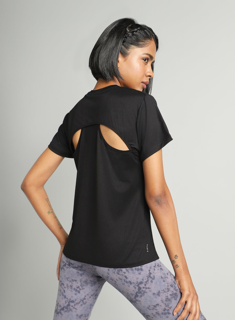 Women's Black Swift Back Vent Training T-shirt