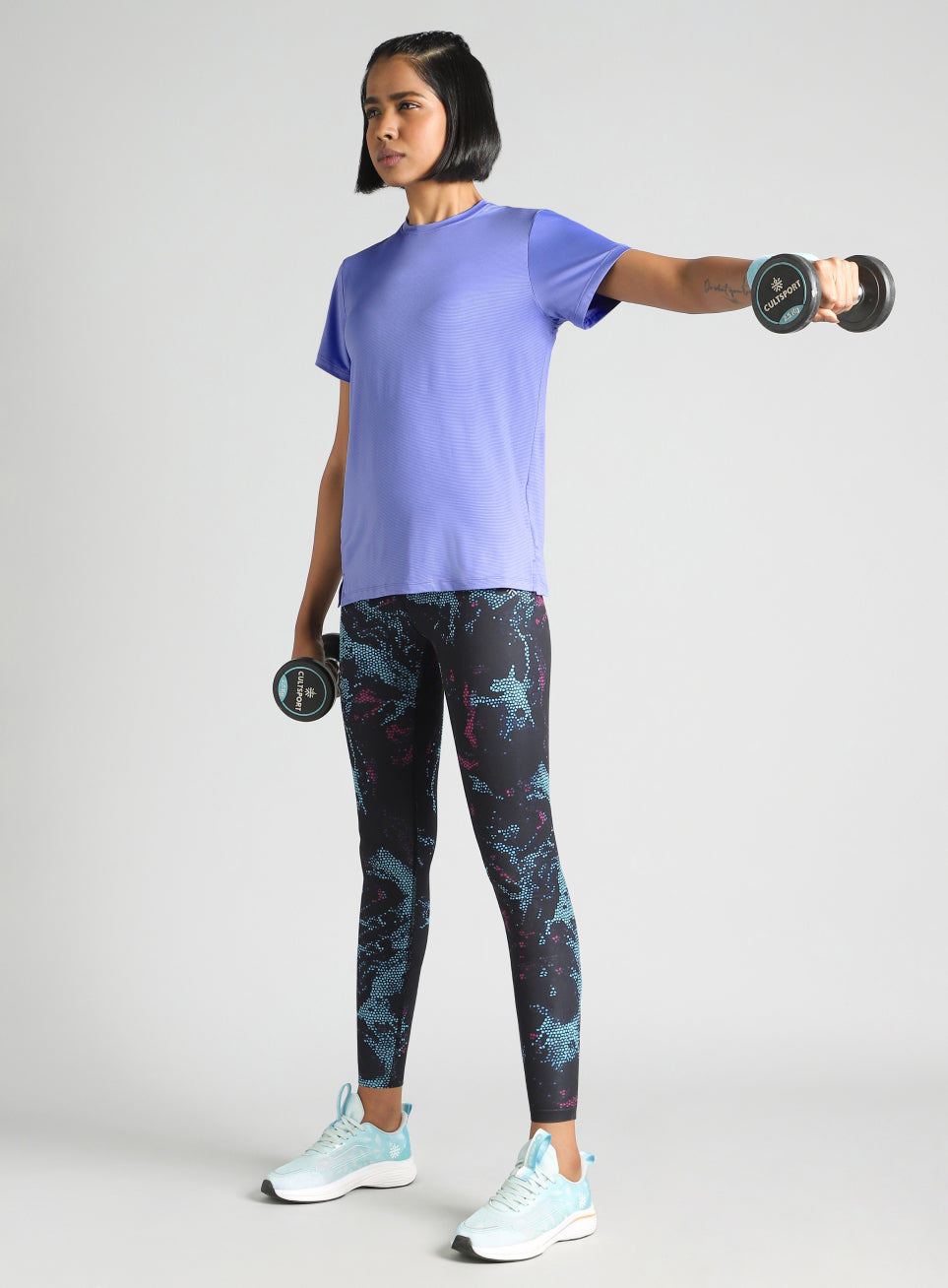 Women's Blue Swift Back Vent Training T-Shirt