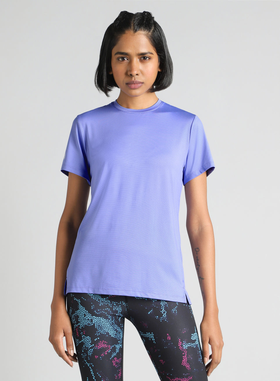 Women's Blue Swift Back Vent Training T-Shirt