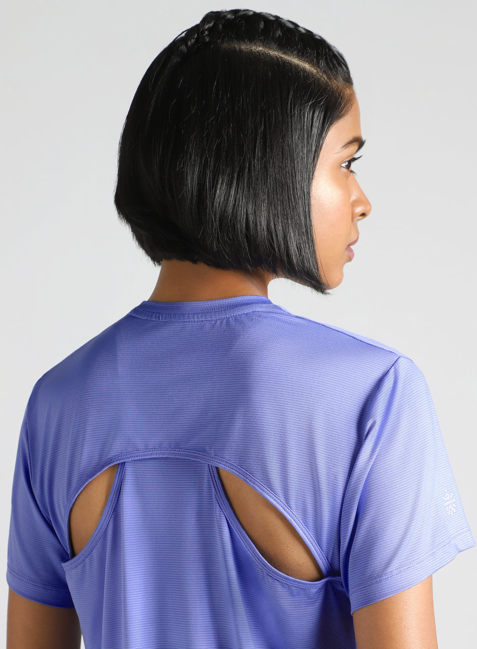 Women's Blue Swift Back Vent Training T-Shirt