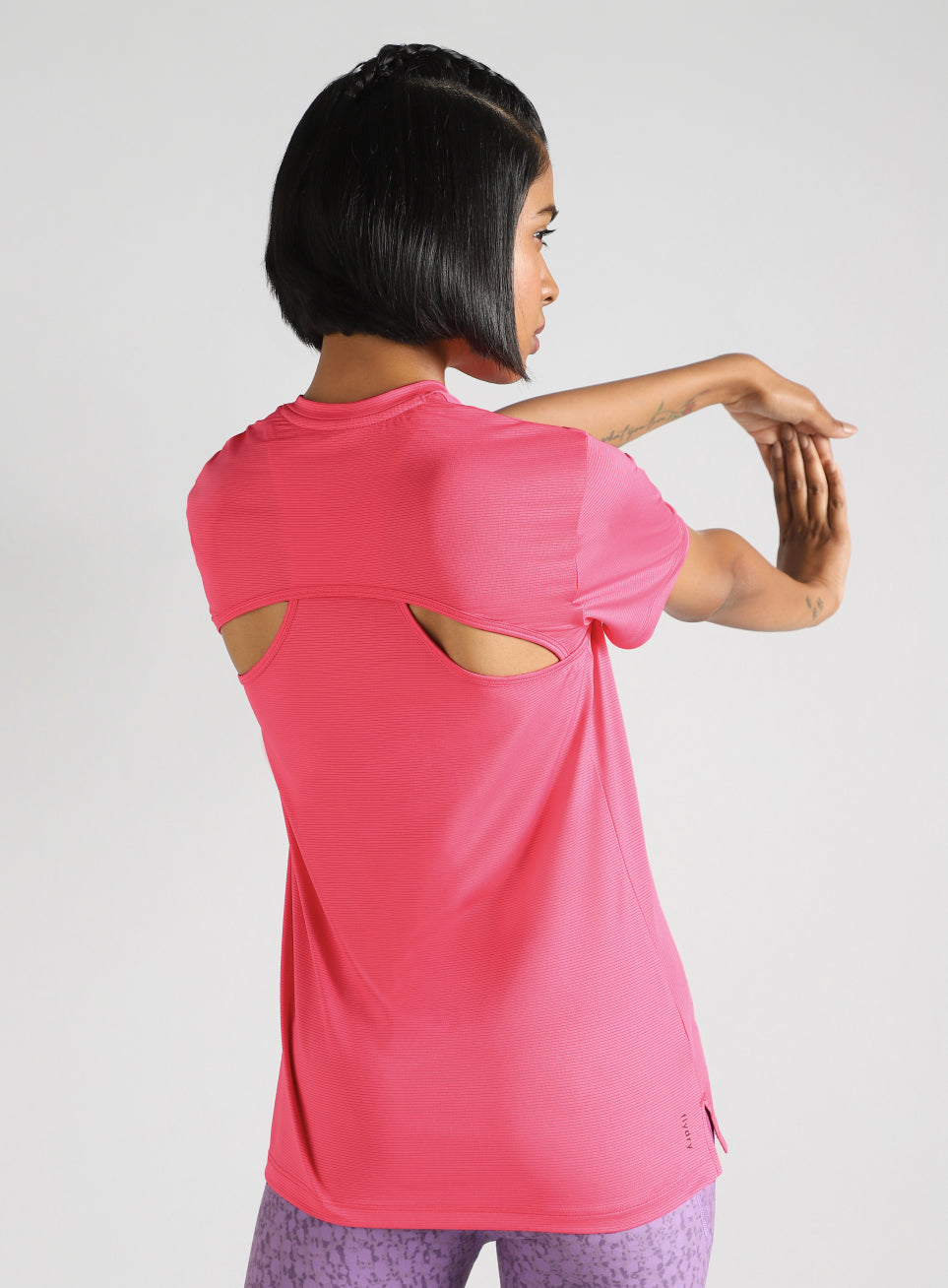 Women's Pink Swift Back Vent Training T-Shirt
