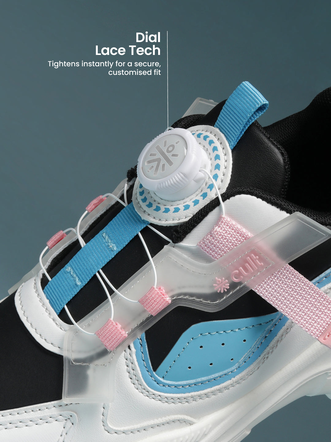 cult Kids' Zoomster Sneakers - White/Black