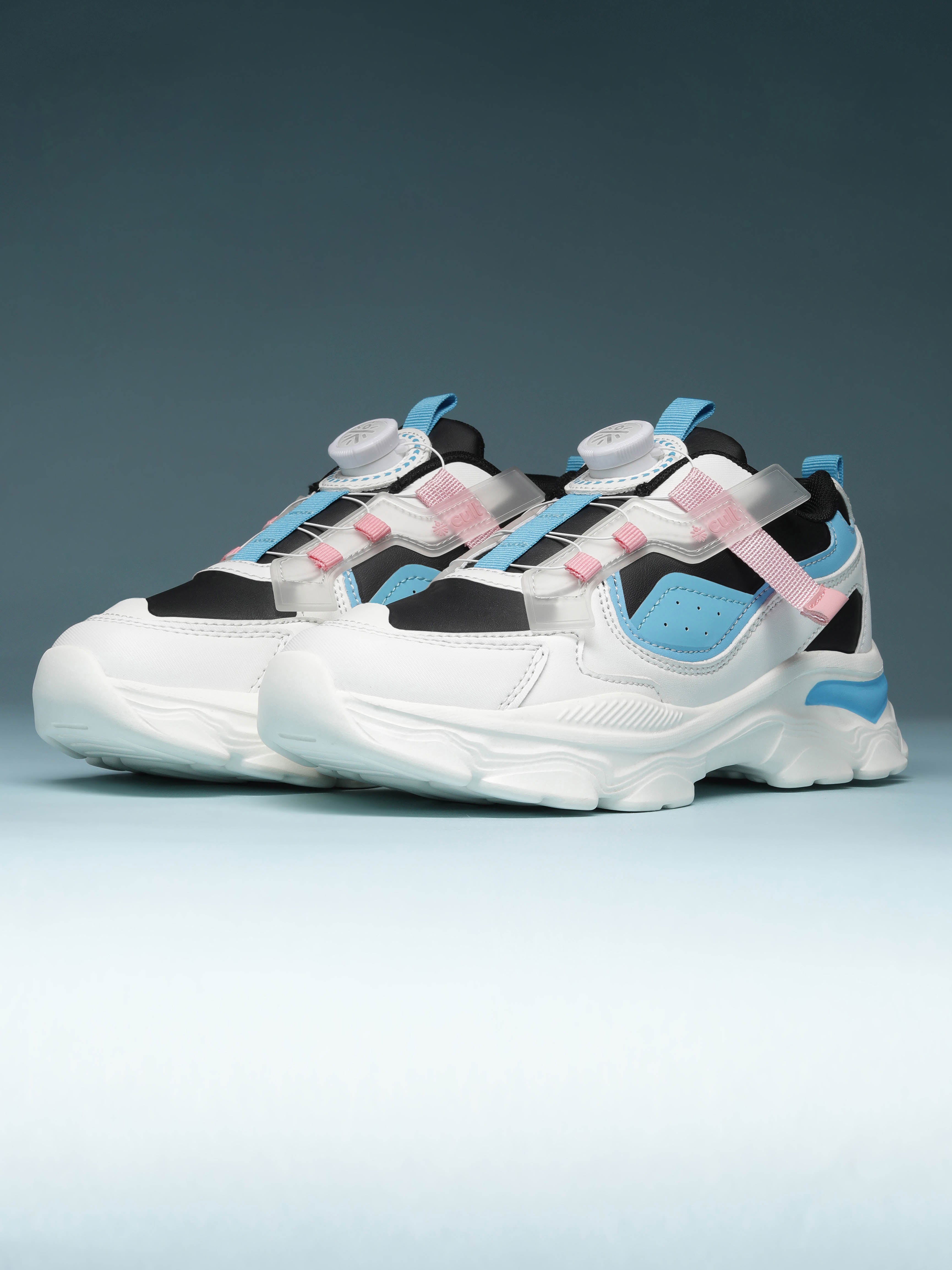 cult Kids' Zoomster Sneakers - White/Black