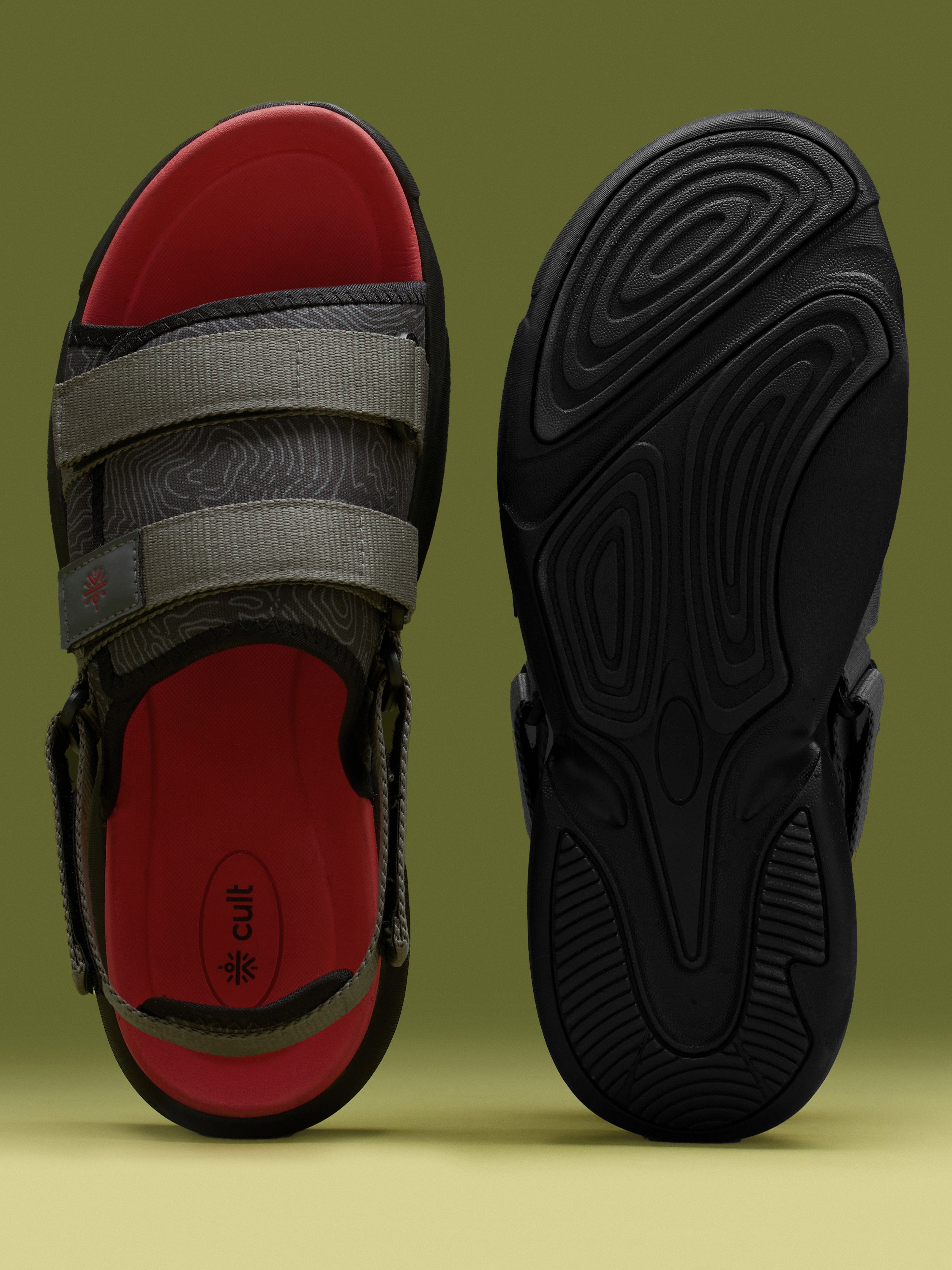 cult Men's FlexStrap Sandals - Black