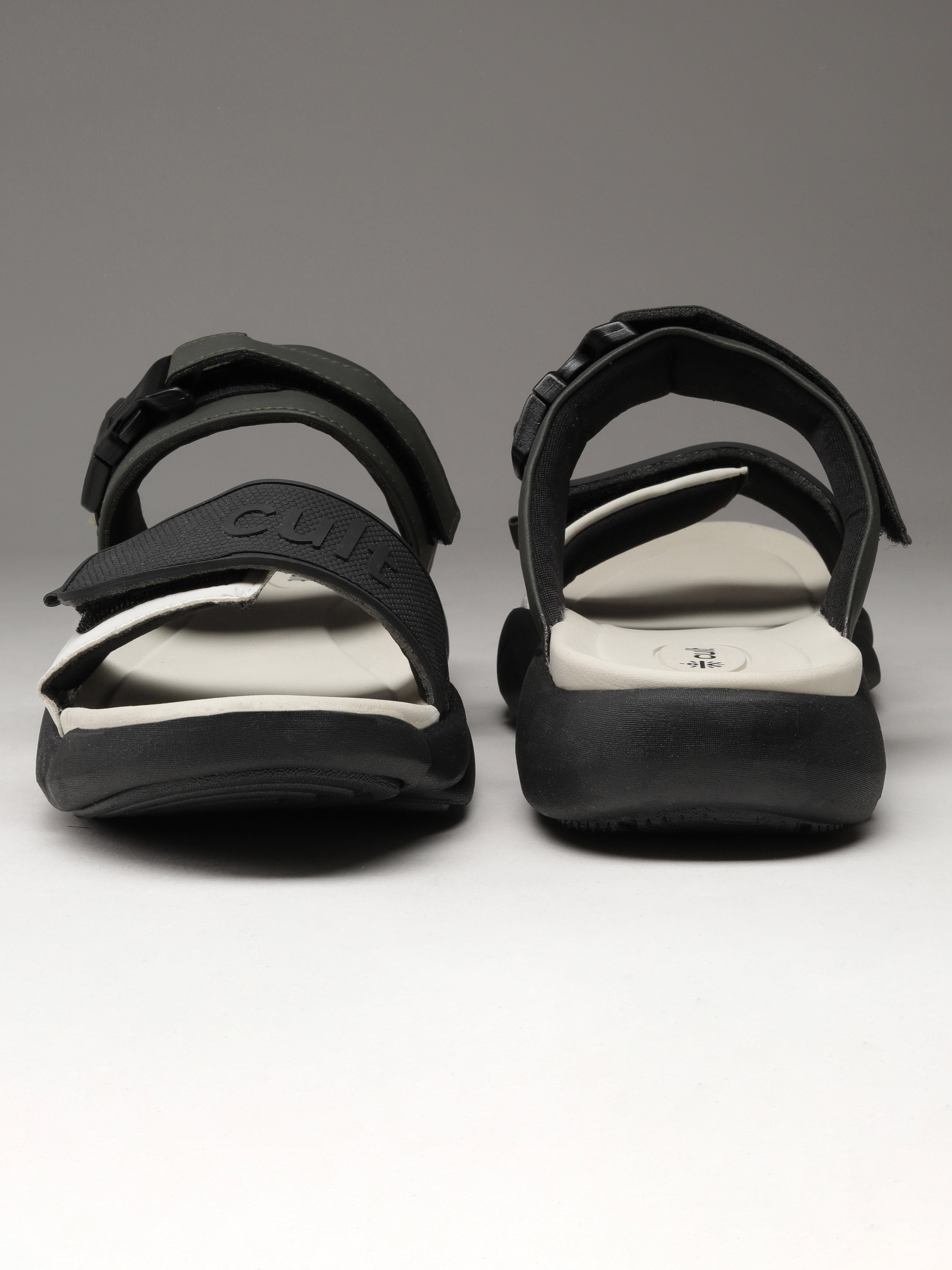 cult Men's GripFlex Sliders - Beige/Olive