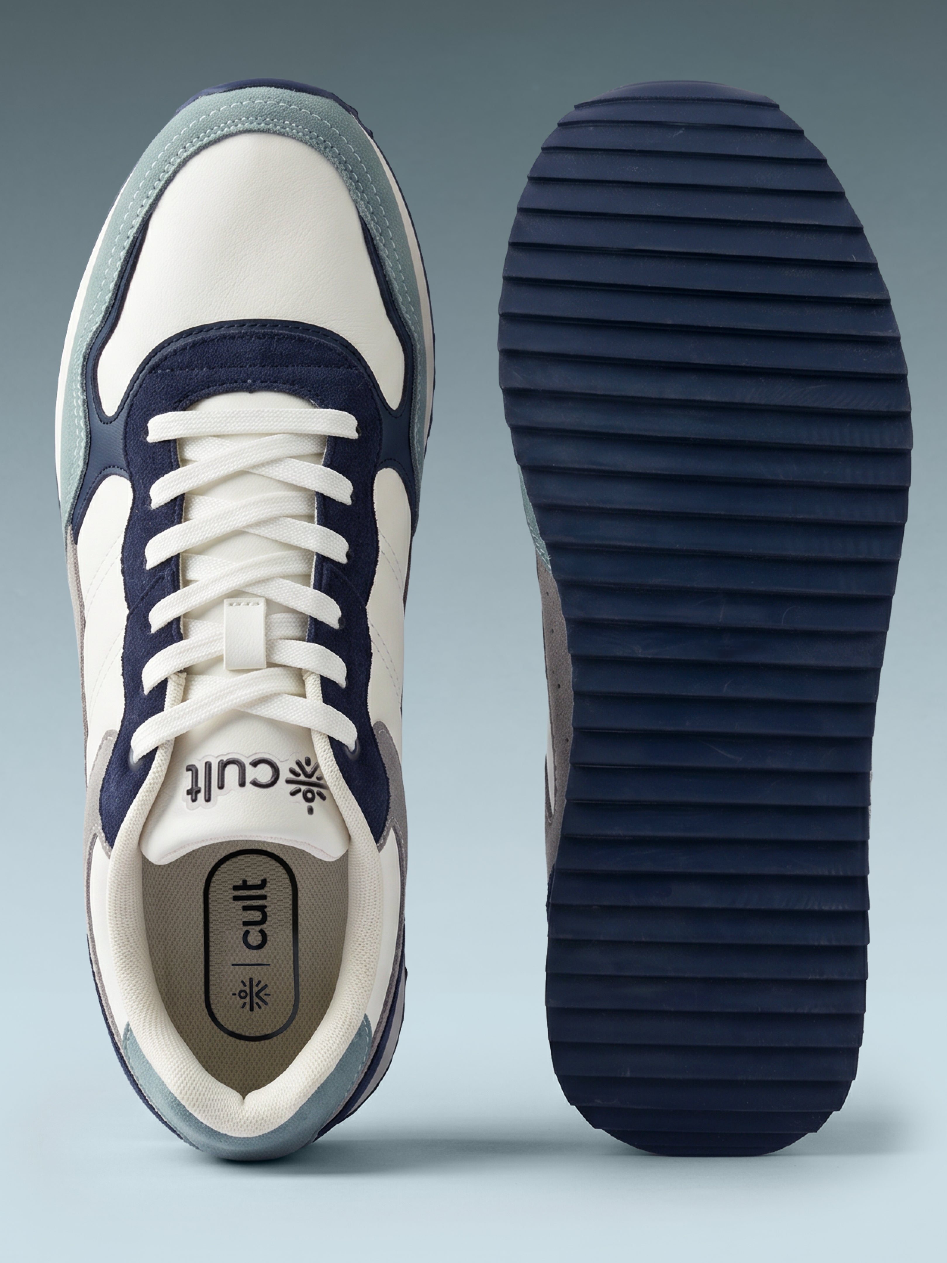 cult Women's RetroEdge Sneakers - White/Navy