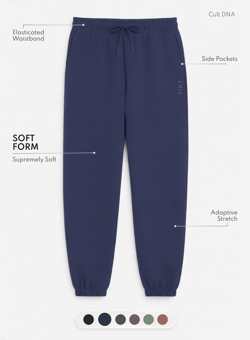 Women's Navy Soft Form Classic Joggers