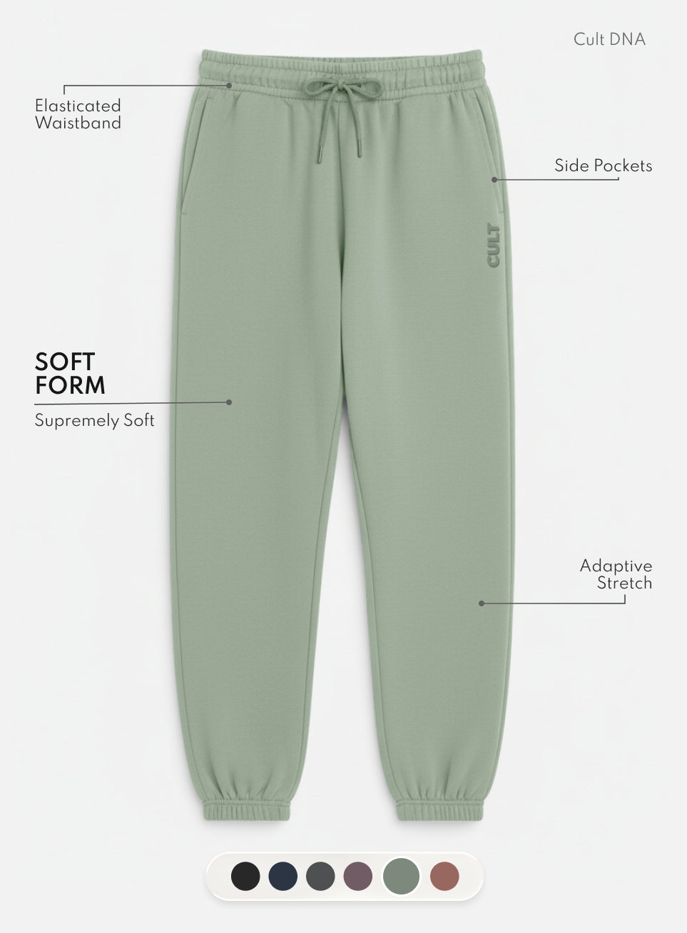 Women's Olive Soft Form Classic Joggers