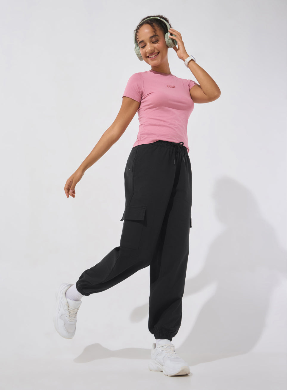 Women's Black Soft Form Loose Fit Joggers