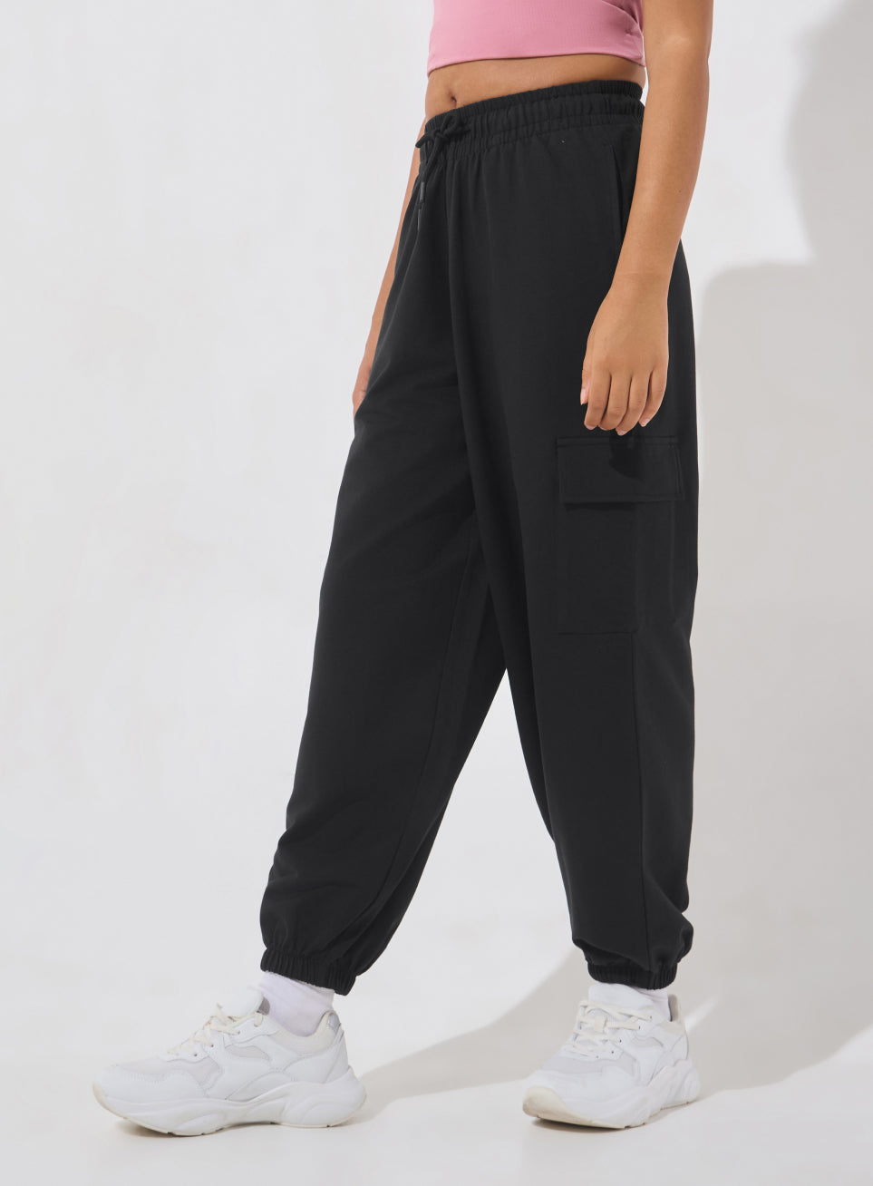 Women's Black Soft Form Loose Fit Joggers