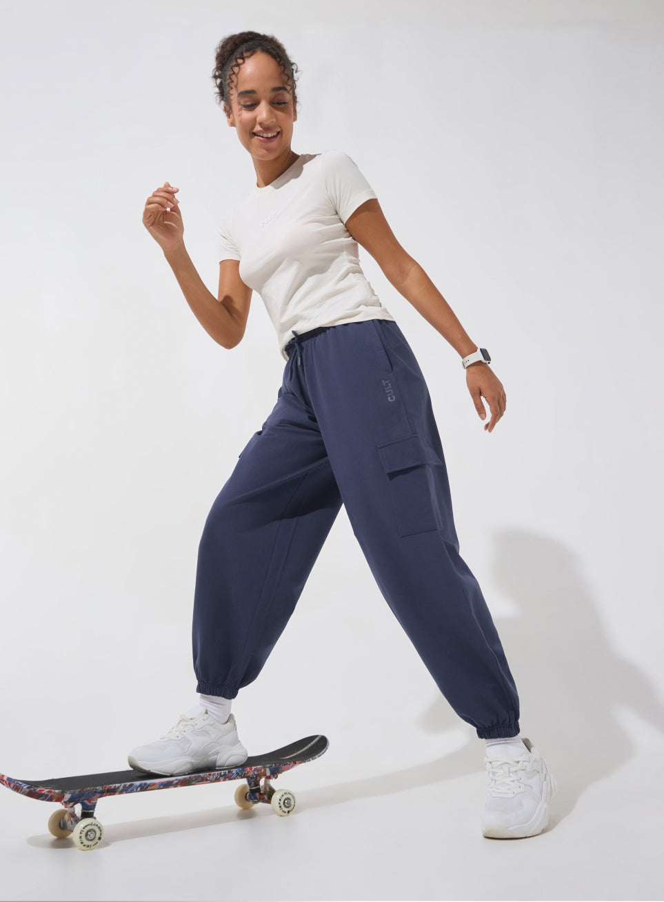 Women's Navy Soft Form Loose Fit Joggers