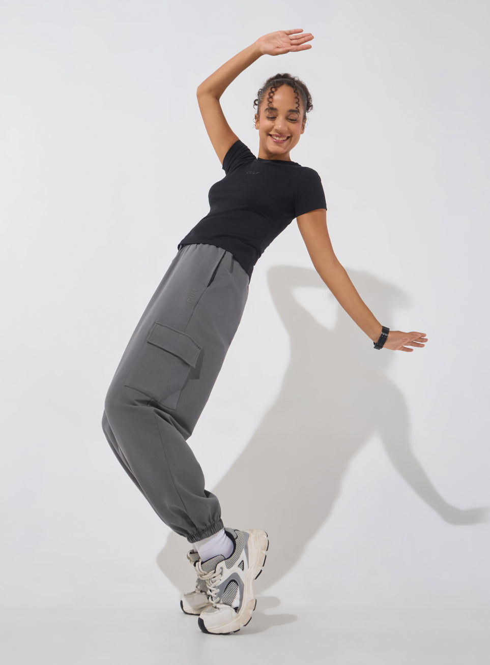 Women's Dark Grey Soft Form Loose Fit Joggers