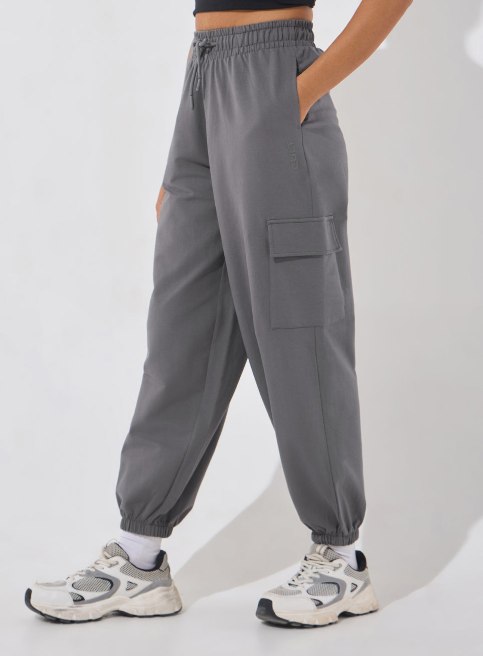 Women's Dark Grey Soft Form Loose Fit Joggers