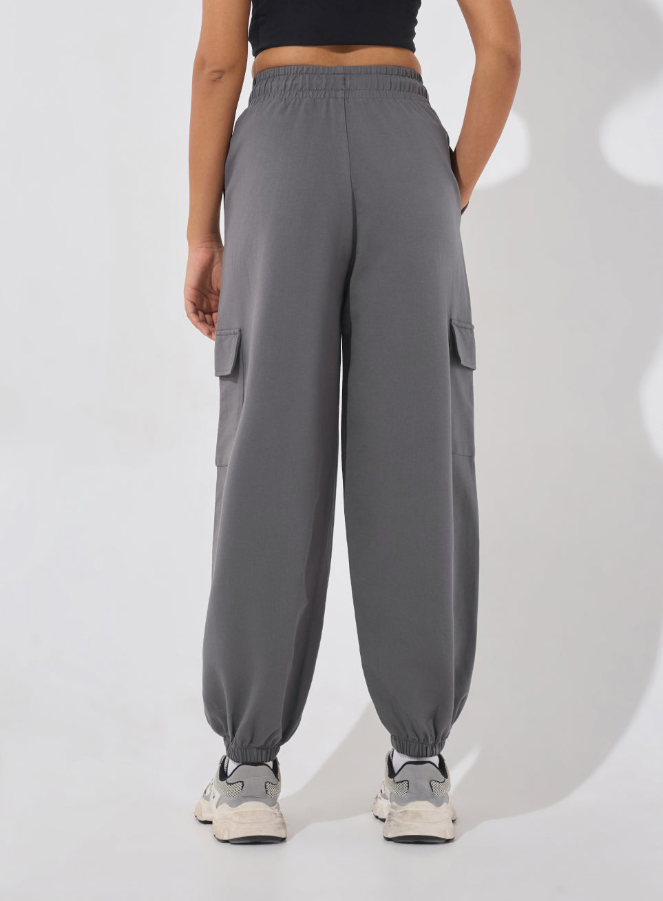 Women's Dark Grey Soft Form Loose Fit Joggers
