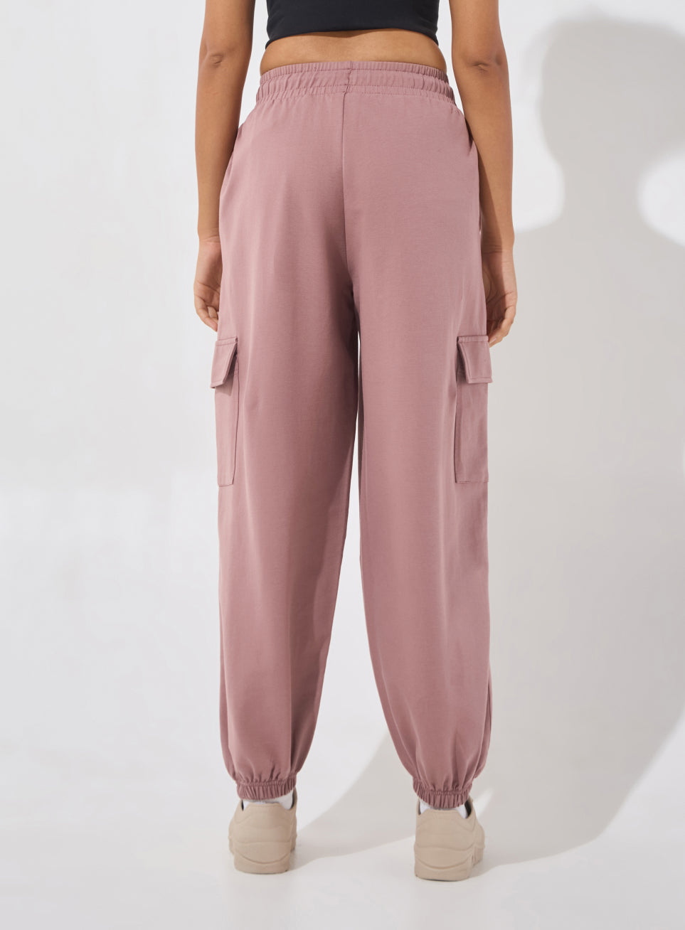 Women's Brown Soft Form Loose Fit Joggers