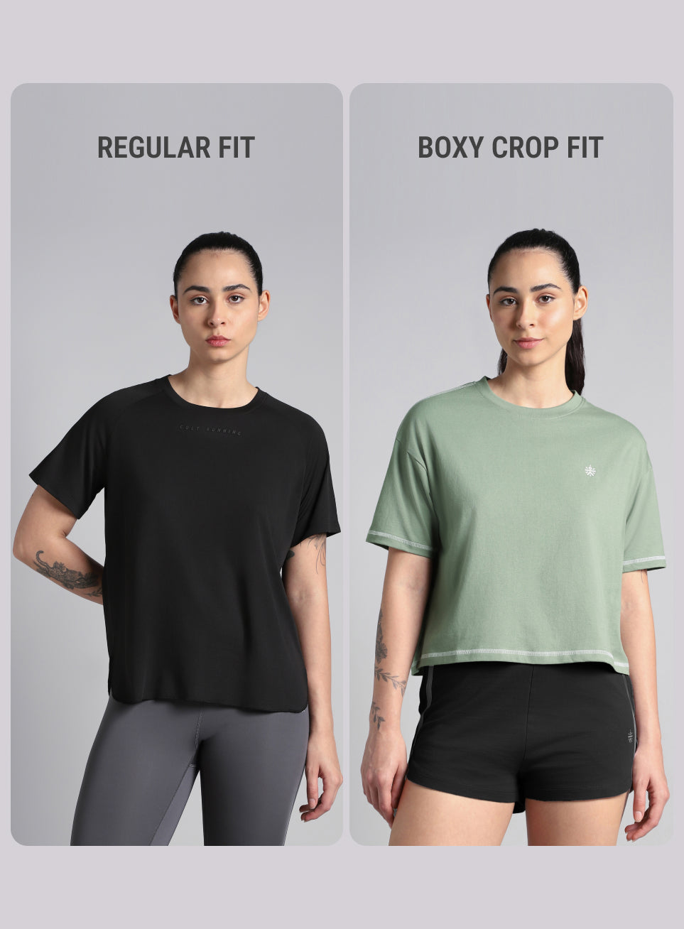 Women's Green Unity Boxy Crop Fit Top