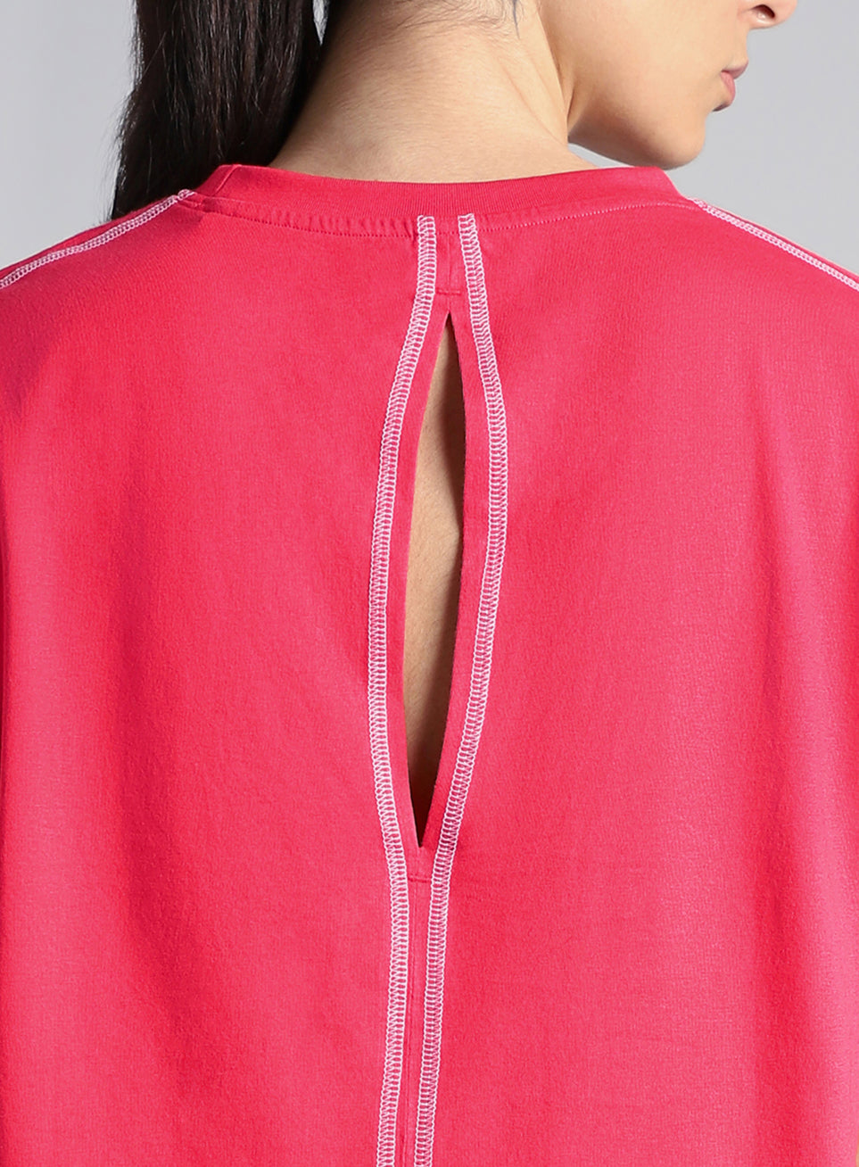 Women's Red Unity Boxy Crop Fit Top