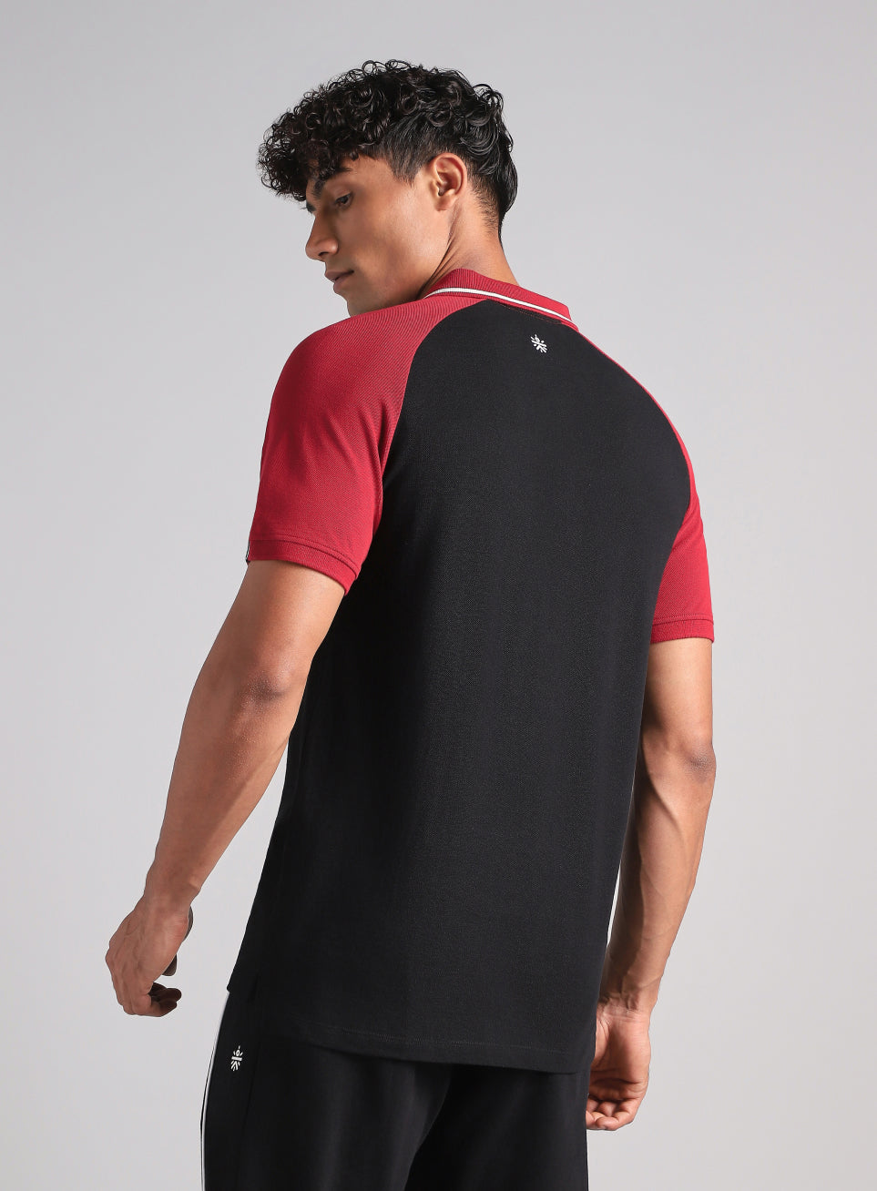 Men's Black Athletic Club Polo T-Shirt