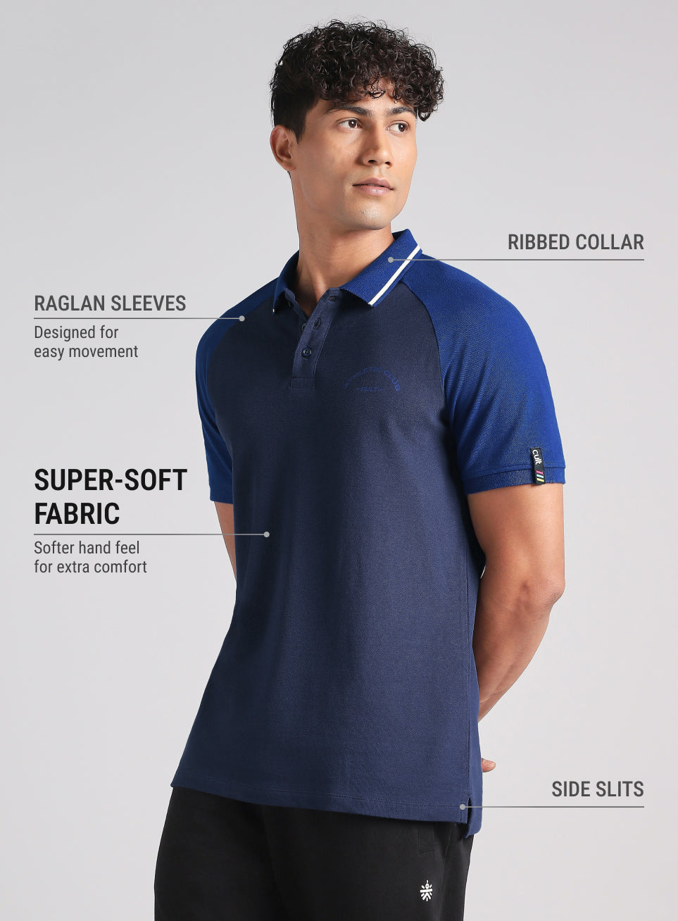 Men's Navy Athletic Club Polo T-Shirt