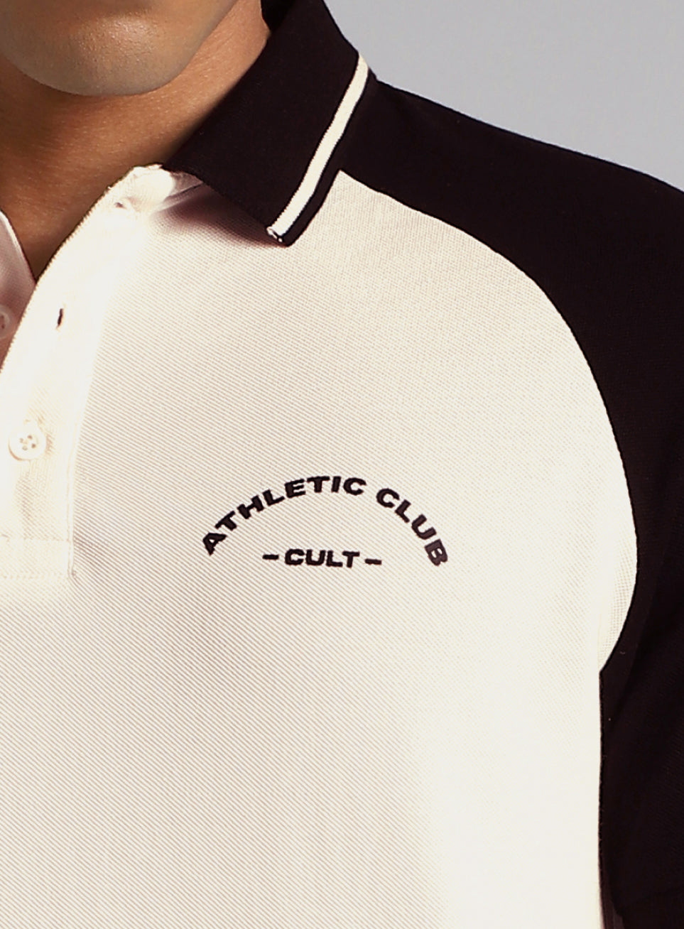 Men's Off White Athletic Club Polo T-Shirt