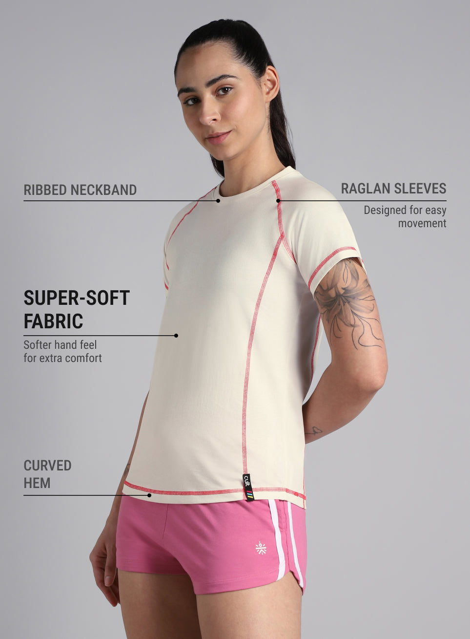 Women's Off White Power Line T-shirt