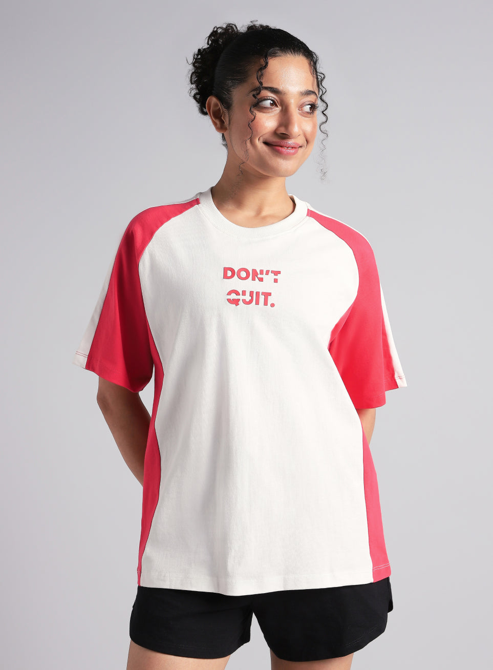 Women's Off White Classic Power Block Oversized Fit T-shirt