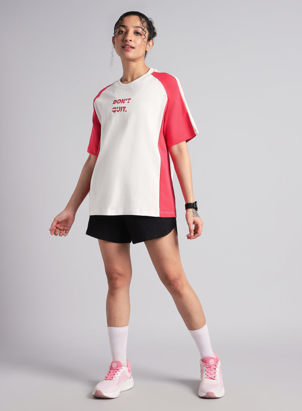 Women's Off White Classic Power Block Oversized Fit T-shirt