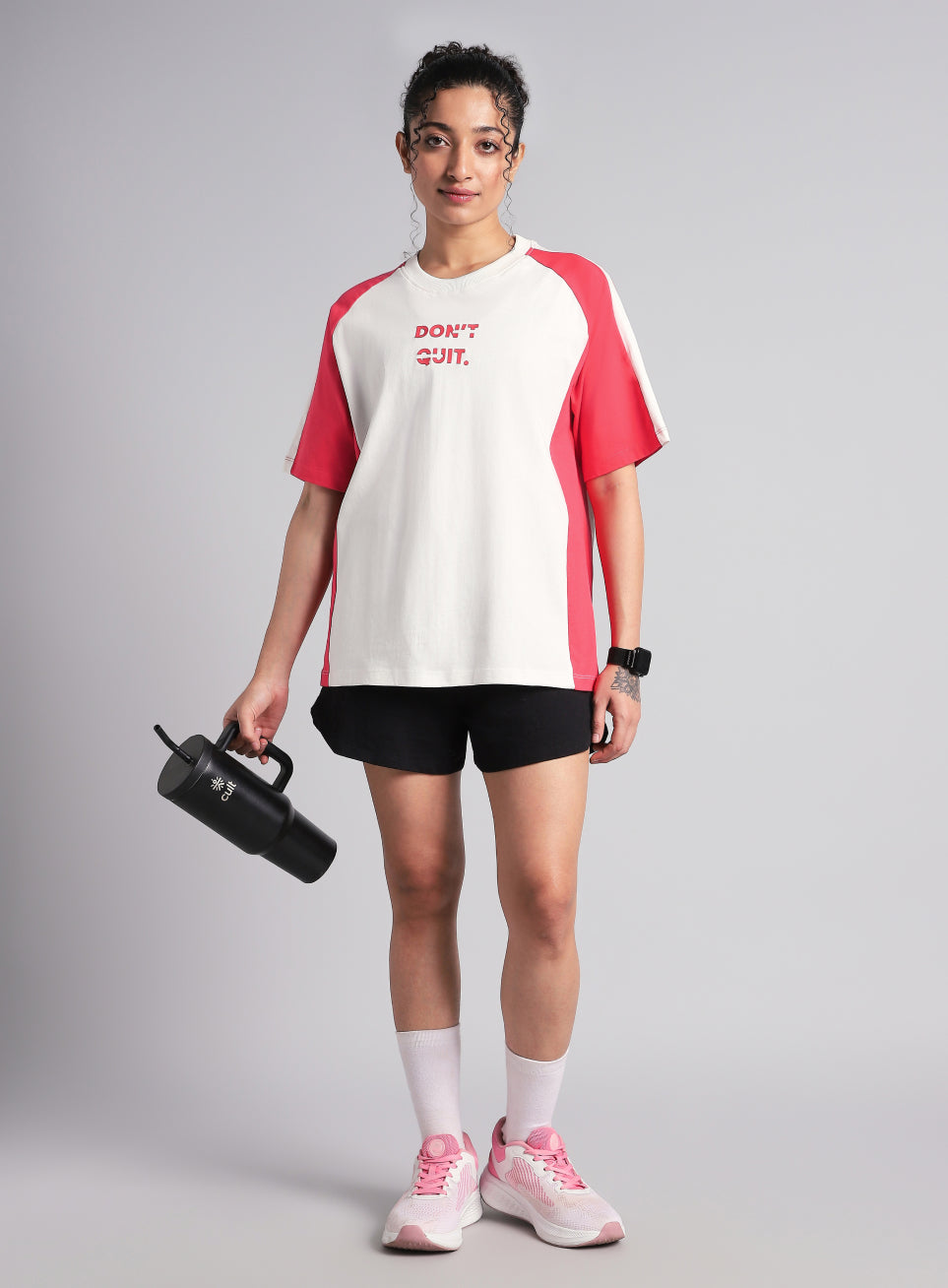 Women's Off White Classic Power Block Oversized Fit T-shirt