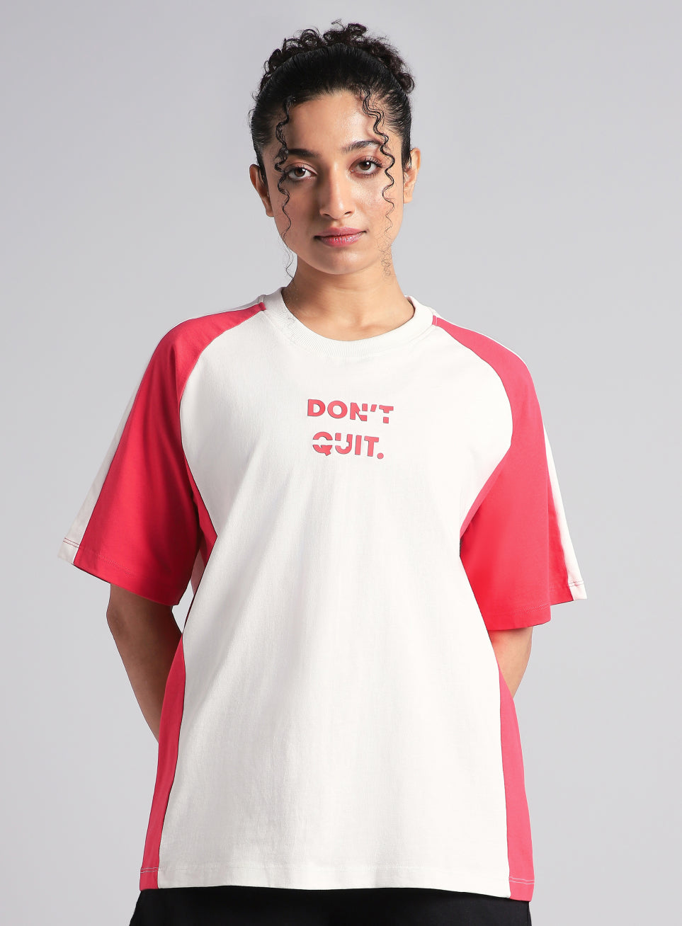 Women's Off White Classic Power Block Oversized Fit T-shirt