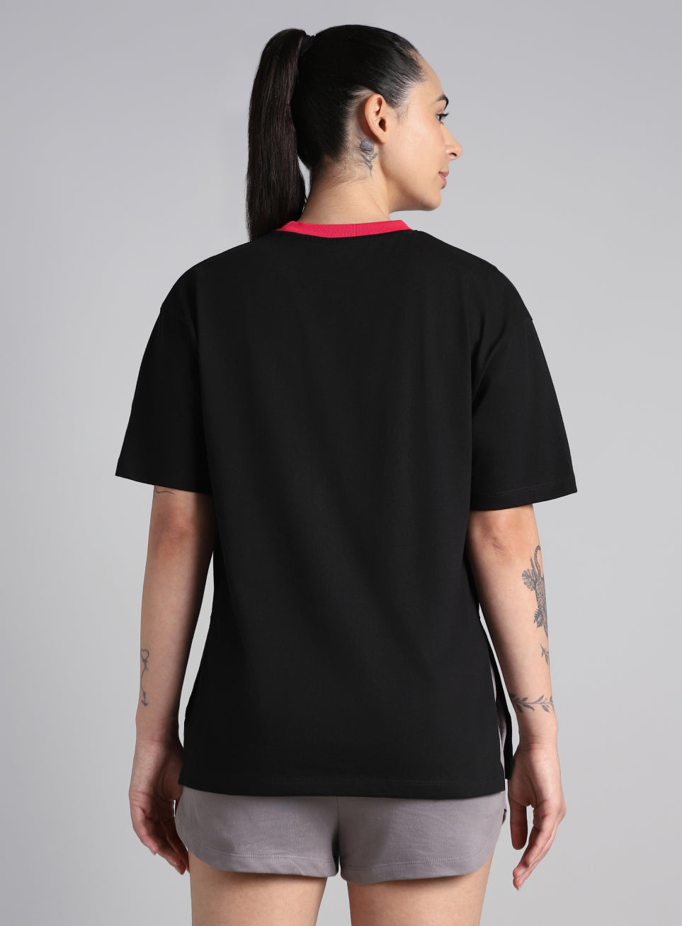 Women's Black Cult Classic Oversized Fit T-shirt