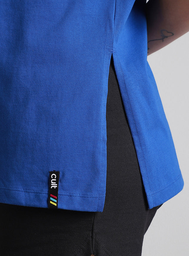 Women's Blue Cult Classic Oversized Fit T-shirt