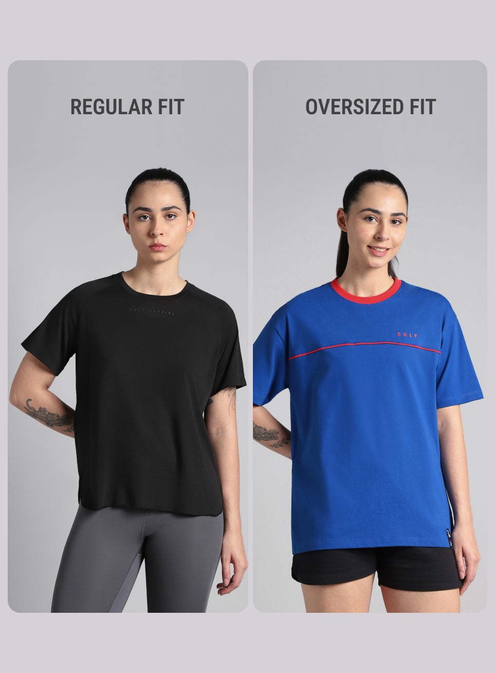 Women's Blue Cult Classic Oversized Fit T-shirt