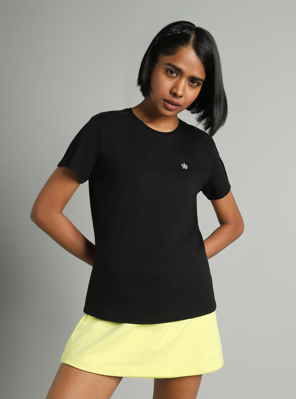 Women's Black Panel Play T-shirt