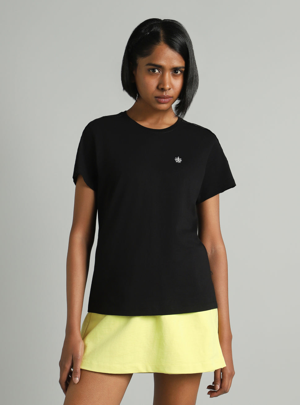 Women's Black Panel Play T-shirt