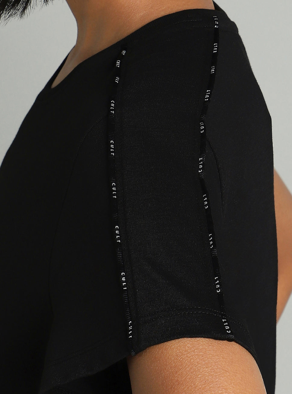 Women's Black Panel Play T-shirt