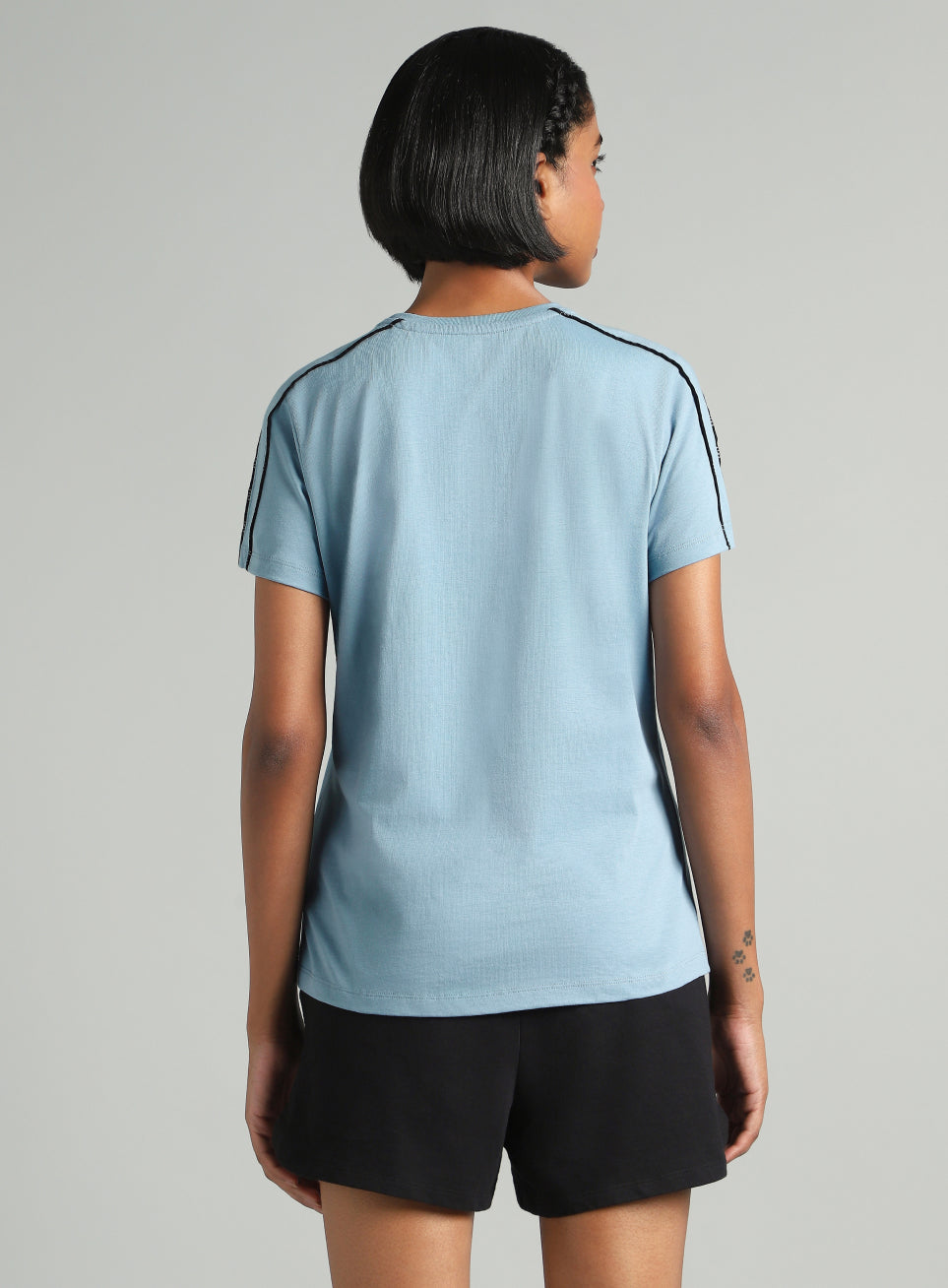 Women's Sky Blue Panel Play T-shirt
