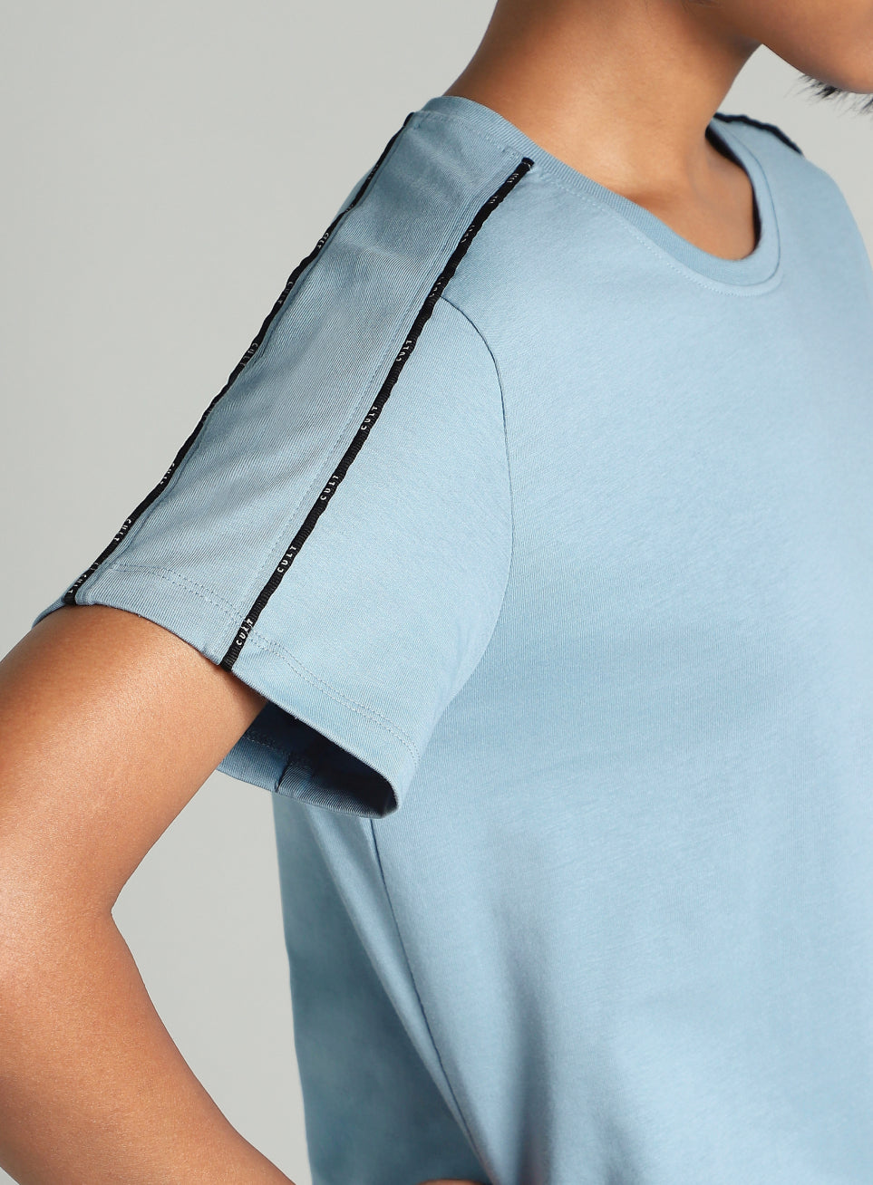 Women's Sky Blue Panel Play T-shirt