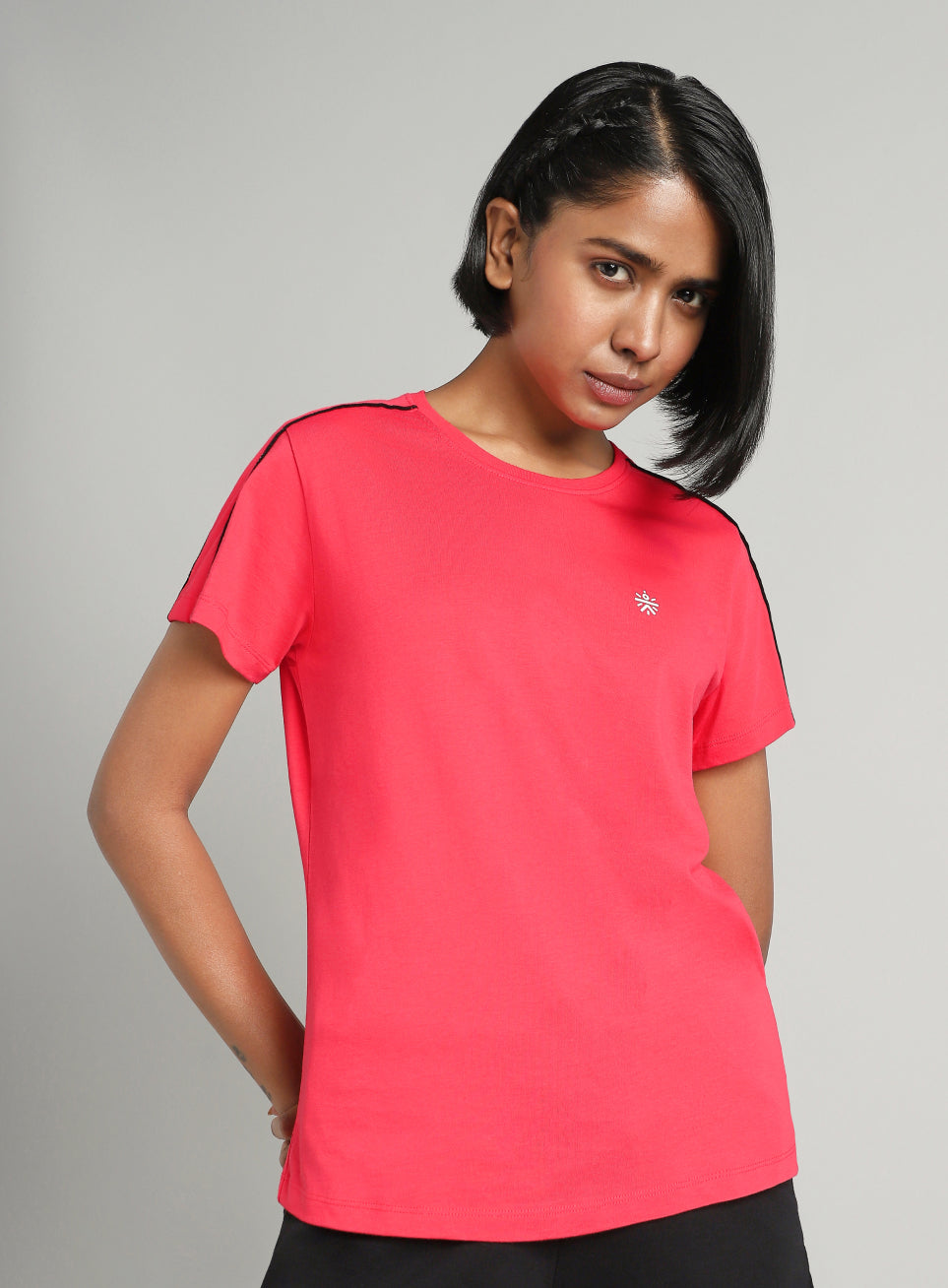Women's Red Panel Play T-shirt