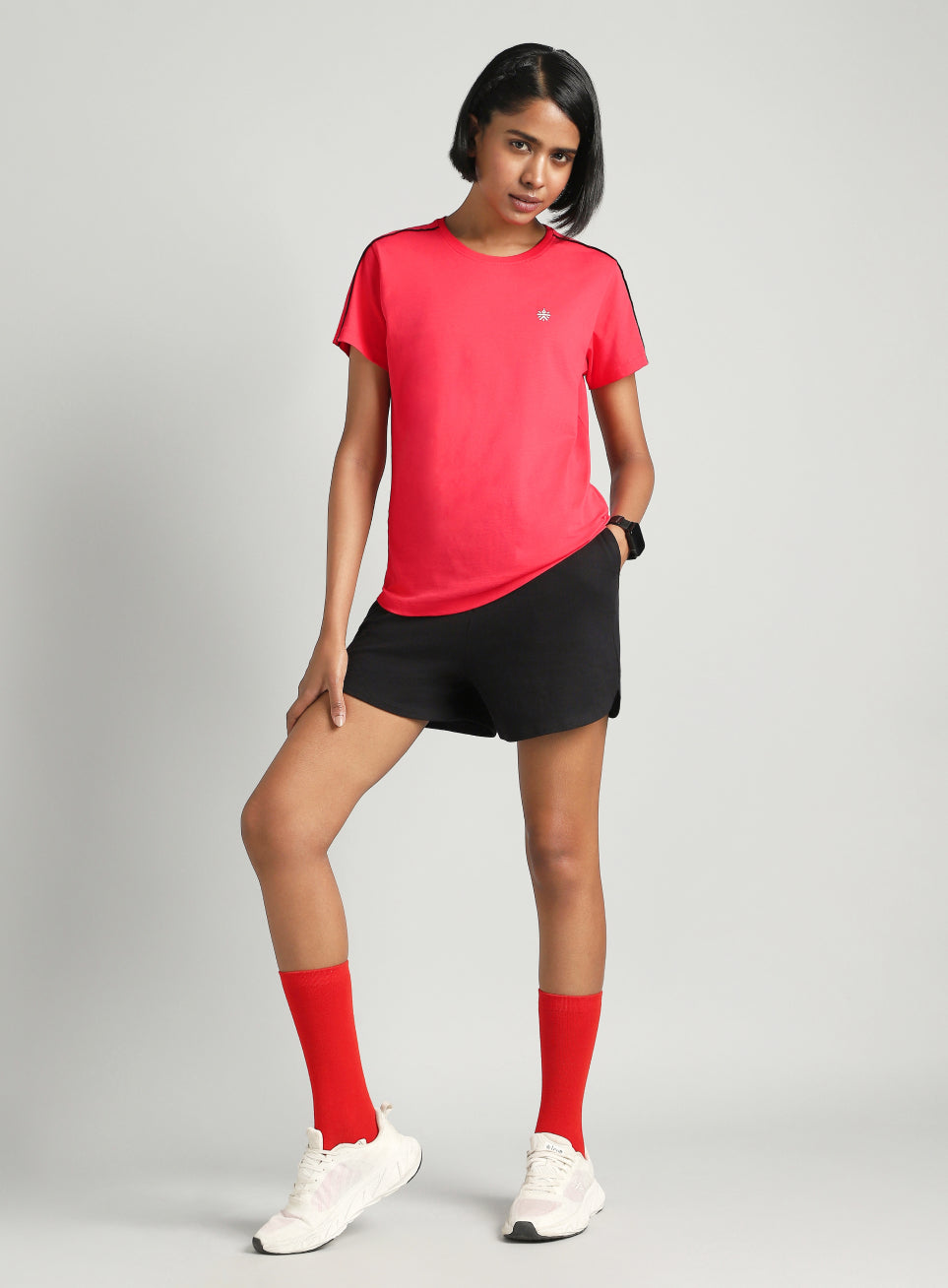 Women's Red Panel Play T-shirt