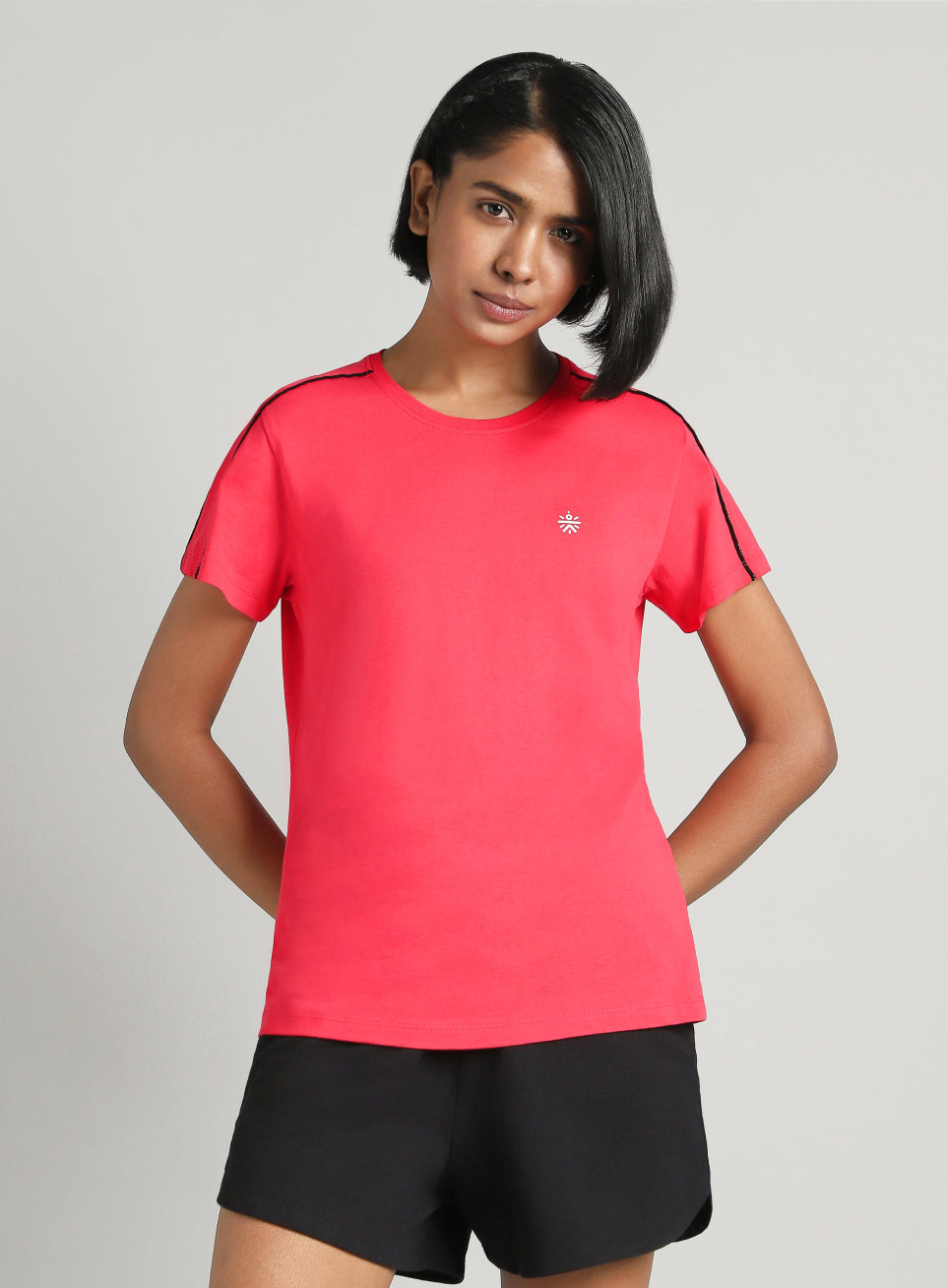Women's Red Panel Play T-shirt