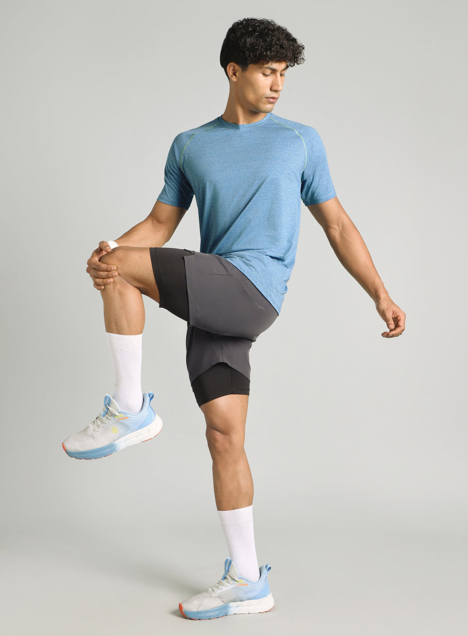 Men's Blue Training Sculpted T-shirt