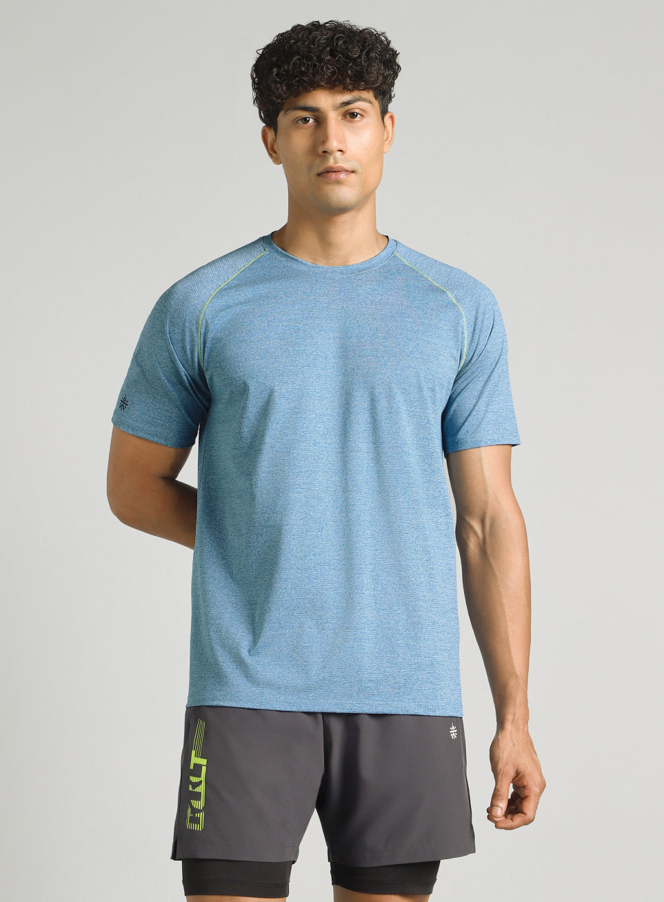 Men's Blue Training Sculpted T-shirt