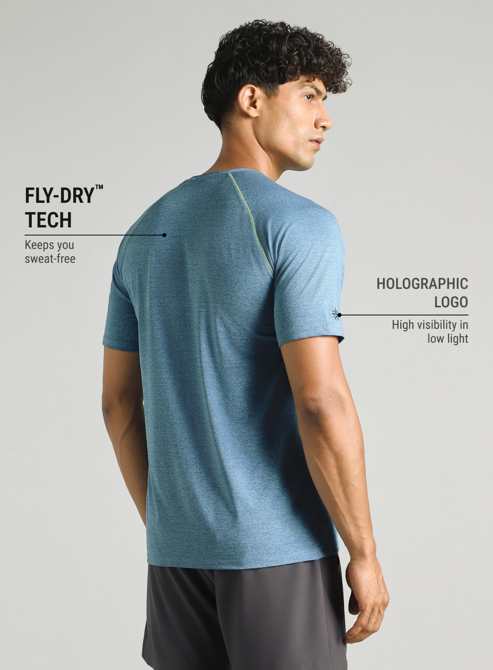 Men's Blue Training Sculpted T-shirt