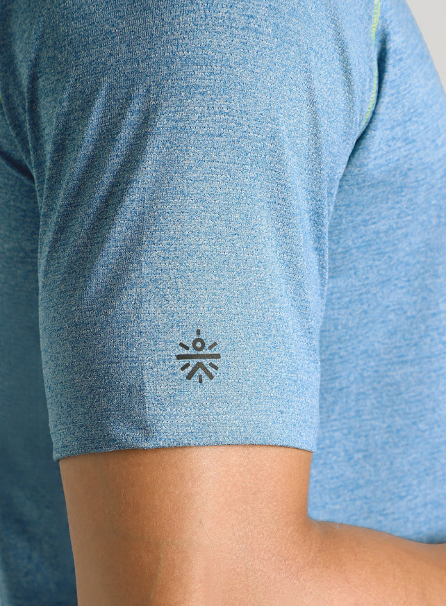 Men's Blue Training Sculpted T-shirt
