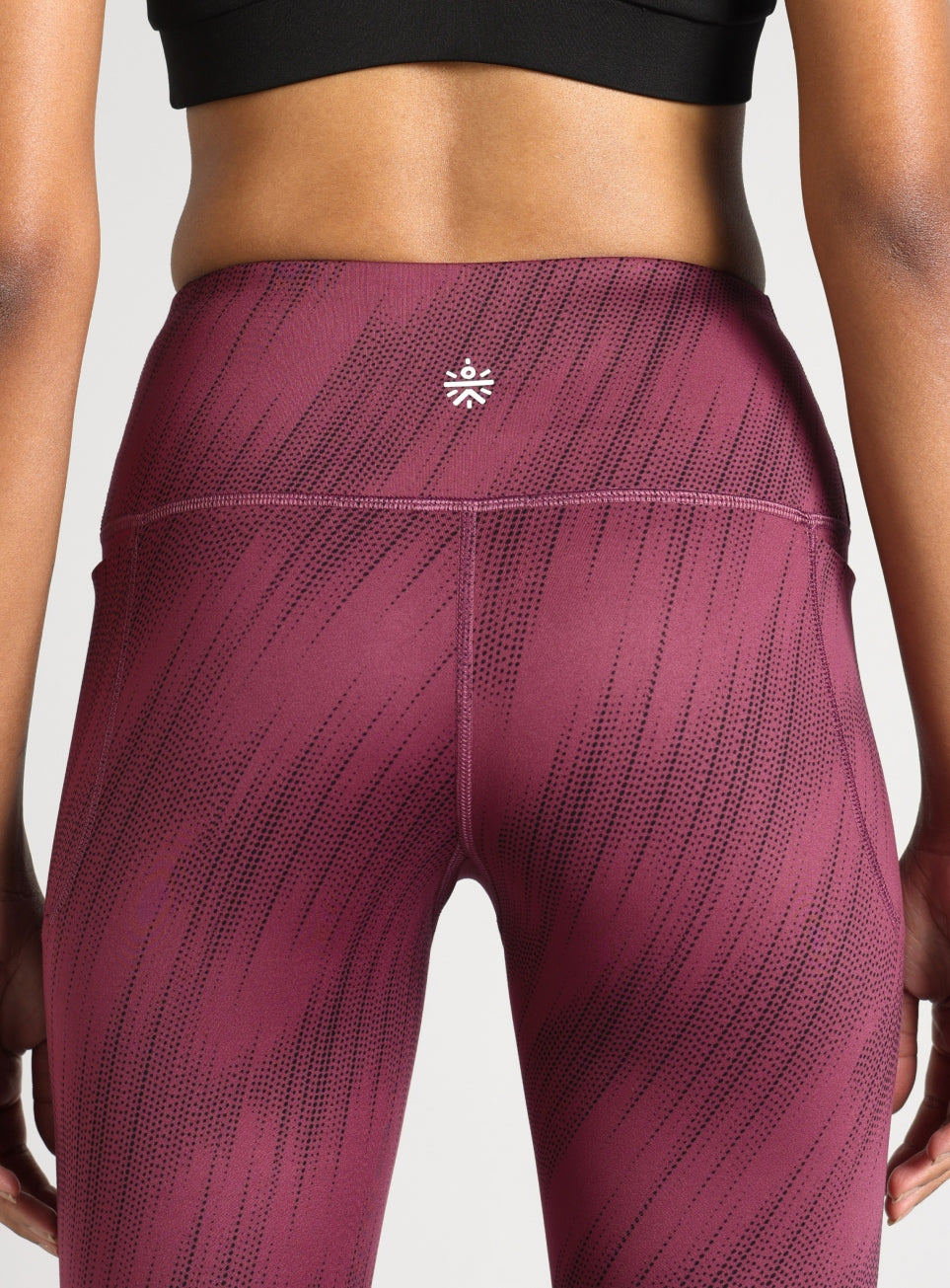 Women's Maroon Train All Day Printed COMflex Tights