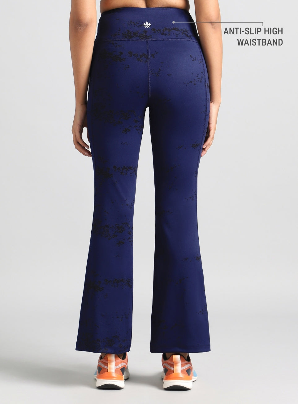 Women's Blue Training Printed COMFlex Flarepants