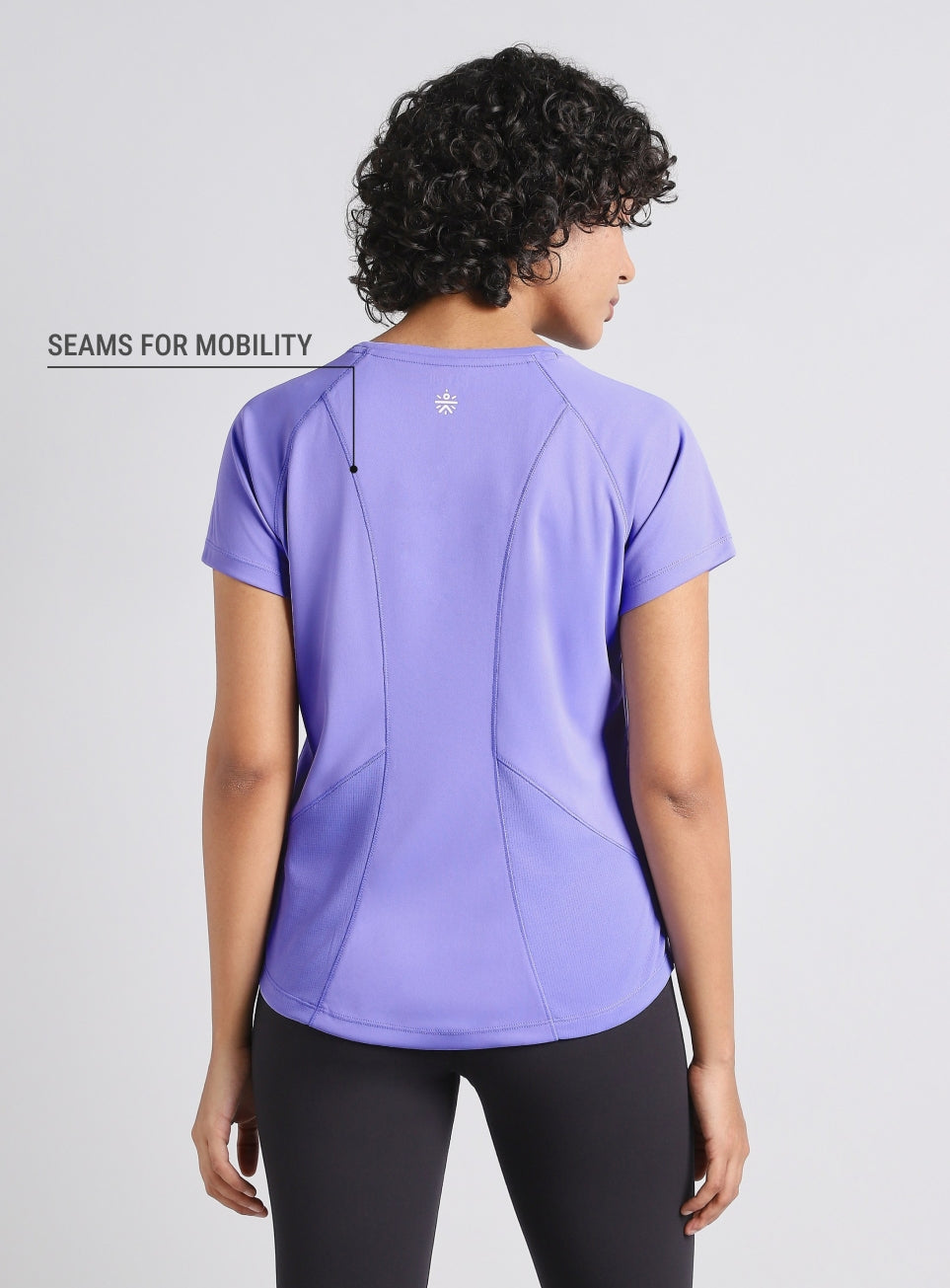Women's Blue Mesh Contour Training T-shirt