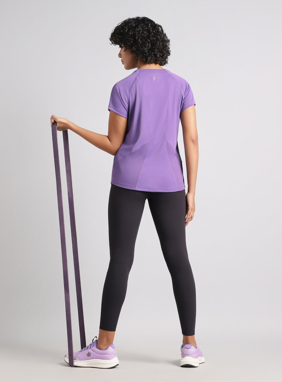 Women's Purple Mesh Contour Training T-shirt